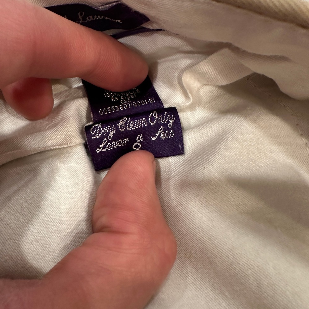 Ralph Lauren Purple Label Men's 40/31 (Lets Out to 34) Tan Wool Dress Pant Italy - Picture 5 of 12